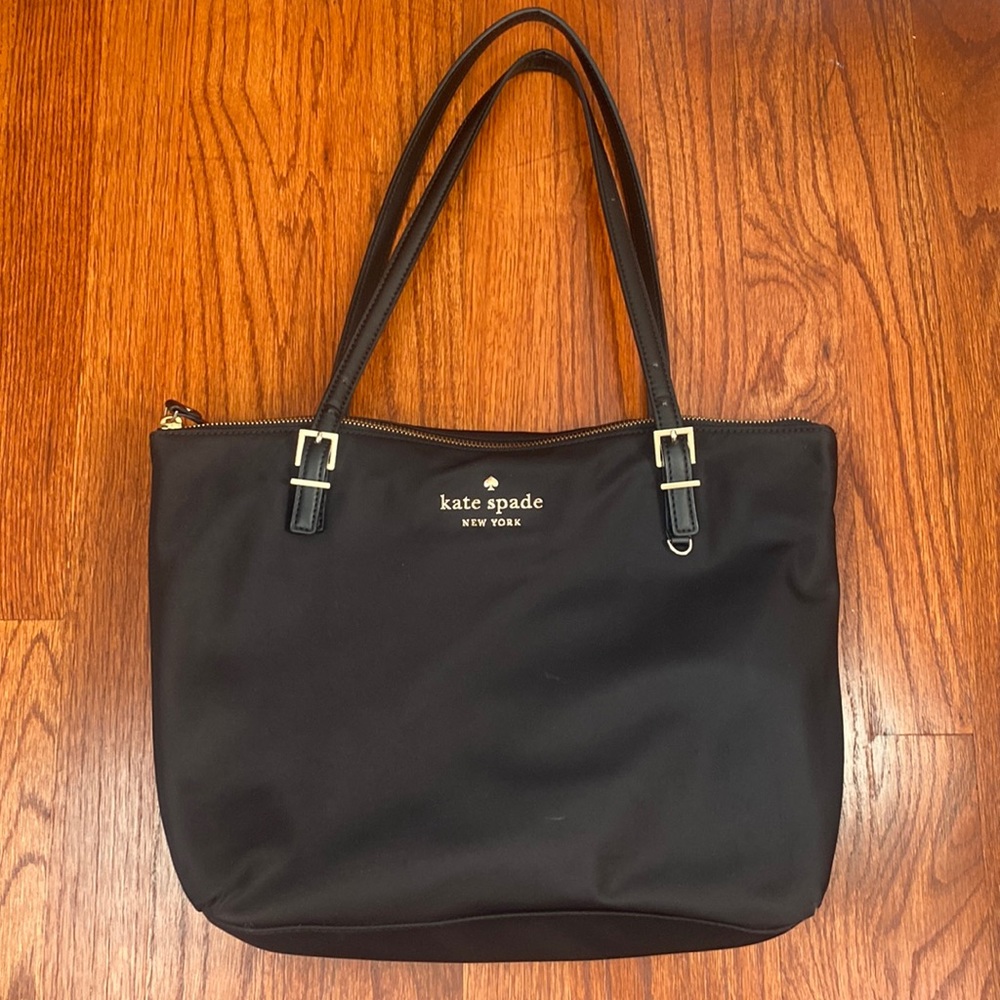 Kate Spade black nylon tote